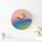 ハッピーカラー – 抽象芸術ア絵画ートカラフル ラージ壁時計 (ホーム)