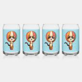 ハッピーカリコキャットスカイアドベンチャーイラストレーション ガラス缶 (裏面)