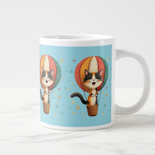 ハッピーカリコキャットスカイアドベンチャーイラストレーション ジャンボコーヒーマグカップ (右)