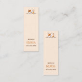 ハッピーカリコキャットピーキングオーバーブックマーク引用文 スキニー名刺 (正面/裏面)