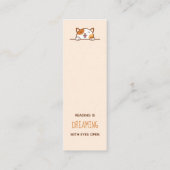 ハッピーカリコキャットピーキングオーバーブックマーク引用文 スキニー名刺 (裏面)