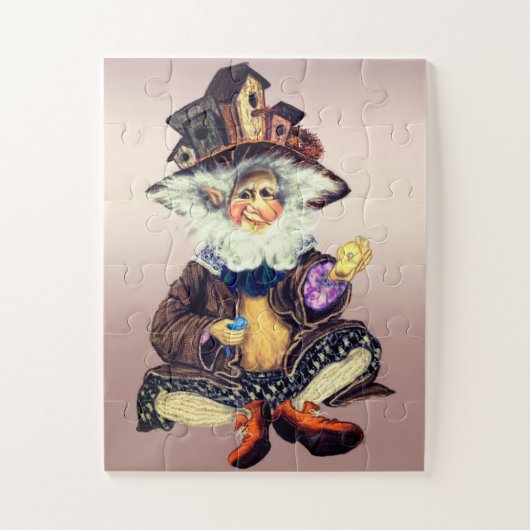 ハッピーカワイイ格言が鳥を愛絵画- Fantastic's ジグソーパズル (縦)