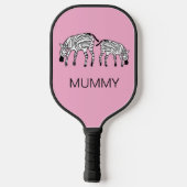 ハッピーカワイイKenya Zebras Mummy ピックルボールラケット (裏面)