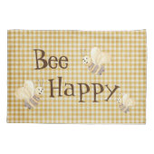 ハッピーカントリー柄の水色 枕カバー (裏面)