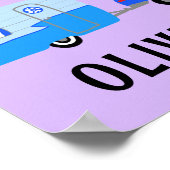 ハッピーカンパカスタムーベビー名カンパーバンRVバンライフ ポスター (角)