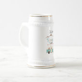 ハッピーカンパパーソナライズされたー ビールジョッキ (正面左)