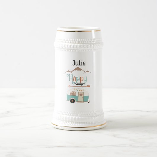 ハッピーカンパパーソナライズされたー ビールジョッキ (中央)