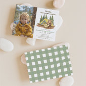 ハッピーカンパーギターベア誕生日フォト招待状 招待状