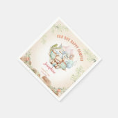 ハッピーカンパーサマーファースト誕生日ガール紙 スタンダードカクテルナプキン (角)