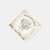 ハッピーカンパーサマーファースト誕生日ボーイ紙 スタンダードカクテルナプキン (角)