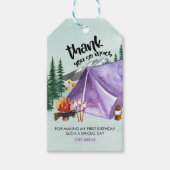 ハッピーカンパーサンキューパープルテント ギフトタグ (正面)