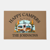 ハッピーカンパーズパーソナライズされたの書式 ドアマット (正面)