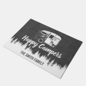 ハッピーカンパーズ素朴シャルボードファミリー名 ドアマット (アングル)