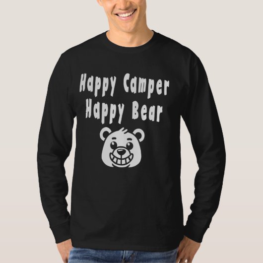 ハッピーカンパーハッピーベアーおもしろい Tシャツ (正面)