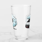 ハッピーカンパーバン漫画イラストレーション タンブラーグラス (左)