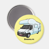 ハッピーカンパーバン漫画イラストレーション マグネット (正面/裏面)