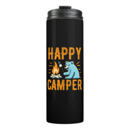 ハッピーカンパーベアーバケーションハイキングキャンプファイアカンピ タンブラー