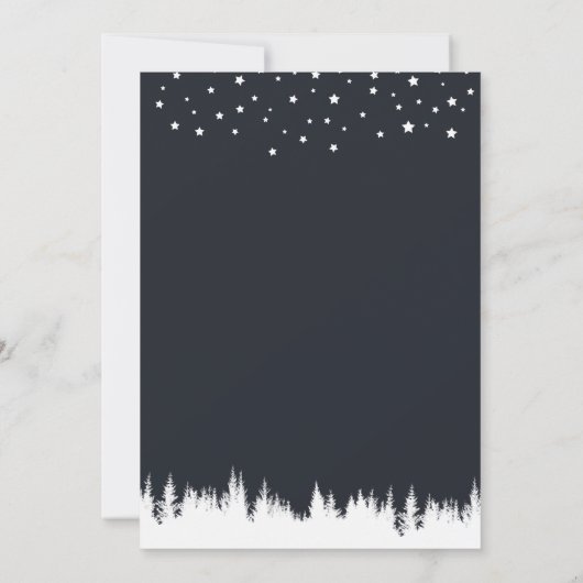 ハッピーカンパームーンスターズフォレスト誕生日 招待状 (裏面)