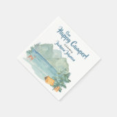 ハッピーカンパ素朴ー山水カラー誕生日 スタンダードカクテルナプキン (角)