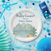 ハッピーカンパ素朴ー山水カラー誕生日 ペーパープレート (パーティー)