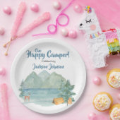 ハッピーカンパ素朴ー山水カラー誕生日 ペーパープレート (パーティー)