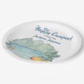 ハッピーカンパ素朴ー山水カラー誕生日 ペーパープレート (アングル)