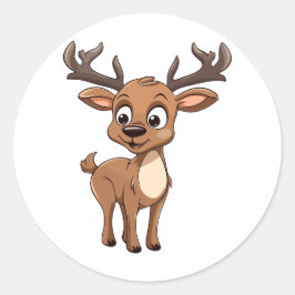 ハッピーカートゥーカートゥークリスマストインデアキャラクター ラウンドシール