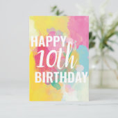 ハッピーカード10誕生日カード（「水彩グラデーション」） (スタンド正面)