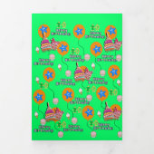 ハッピーカード10誕生日カード#10緑 三つ折りカード (カバー)