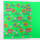 ハッピーカード10誕生日カード#10緑 三つ折りカード (内部最初)