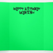 ハッピーカード10誕生日カード#10緑 三つ折りカード (内部中)