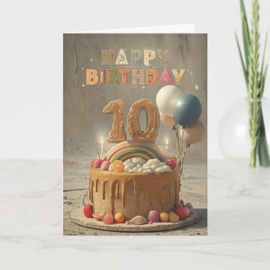 ハッピーカード10誕生日 カード (正面)