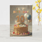ハッピーカード10誕生日 カード (黄色い花)