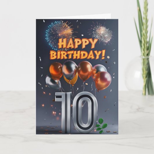 ハッピーカード10誕生日 カード (正面)