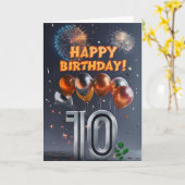 ハッピーカード10誕生日 カード (黄色い花)
