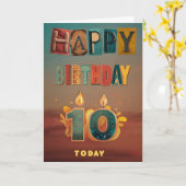 ハッピーカード10誕生日 カード (黄色い花)