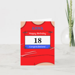 ハッピーカード18誕生日ランナー カード