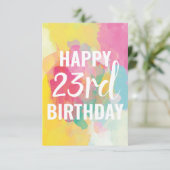 ハッピーカード23誕生日(「水彩グラデーション」) (スタンド正面)