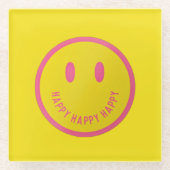 ハッピーガラスコースター ガラスコースター (正面)