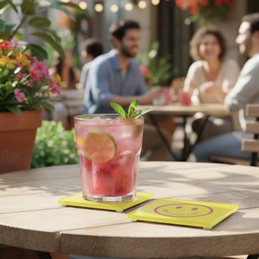 ハッピーガラスコースター ガラスコースター