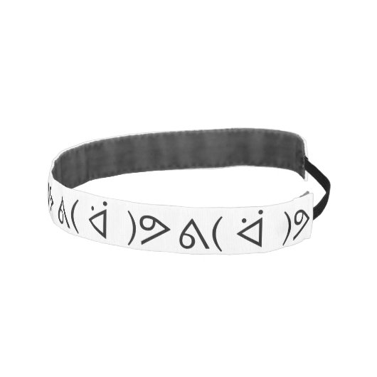 ハッピーガリーᕕ( ᐛ )ᕗミーム絵文字文字アート アスレチックヘッドバンド (右)