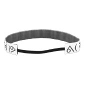 ハッピーガリーᕕ( ᐛ )ᕗミーム絵文字文字アート アスレチックヘッドバンド (裏面)