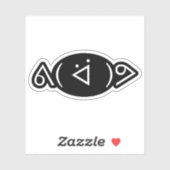 ハッピーガリーᕕ( ᐛ )ᕗミーム絵文字文字アート シール (シート)