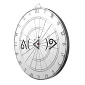 ハッピーガリーᕕ( ᐛ )ᕗミーム絵文字文字アート ダーツボード (正面右)