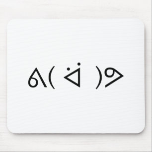ハッピーガリーᕕ( ᐛ )ᕗミーム絵文字文字アート マウスパッド