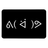 ハッピーガリーᕕ( ᐛ )ᕗミーム絵文字文字アート マグネット (横)