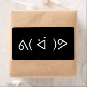 ハッピーガリーᕕ( ᐛ )ᕗミーム絵文字文字アート ラベル (インサイチュ)