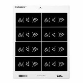 ハッピーガリーᕕ( ᐛ )ᕗミーム絵文字文字アート ラベル (フルシート)