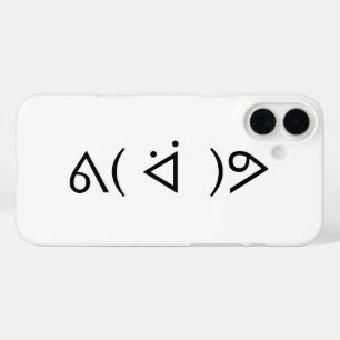 ハッピーガリーᕕ( ᐛ )ᕗミーム絵文字文字アート iPhone 16 PLUSケース