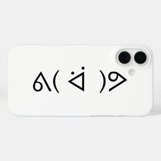 ハッピーガリーᕕ( ᐛ )ᕗミーム絵文字文字アート Case-Mate iPhoneケース (裏面 (横))